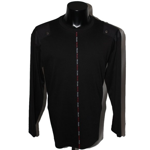 Prada Other - PRADA black cotton sweater size XXL (fits smaller)